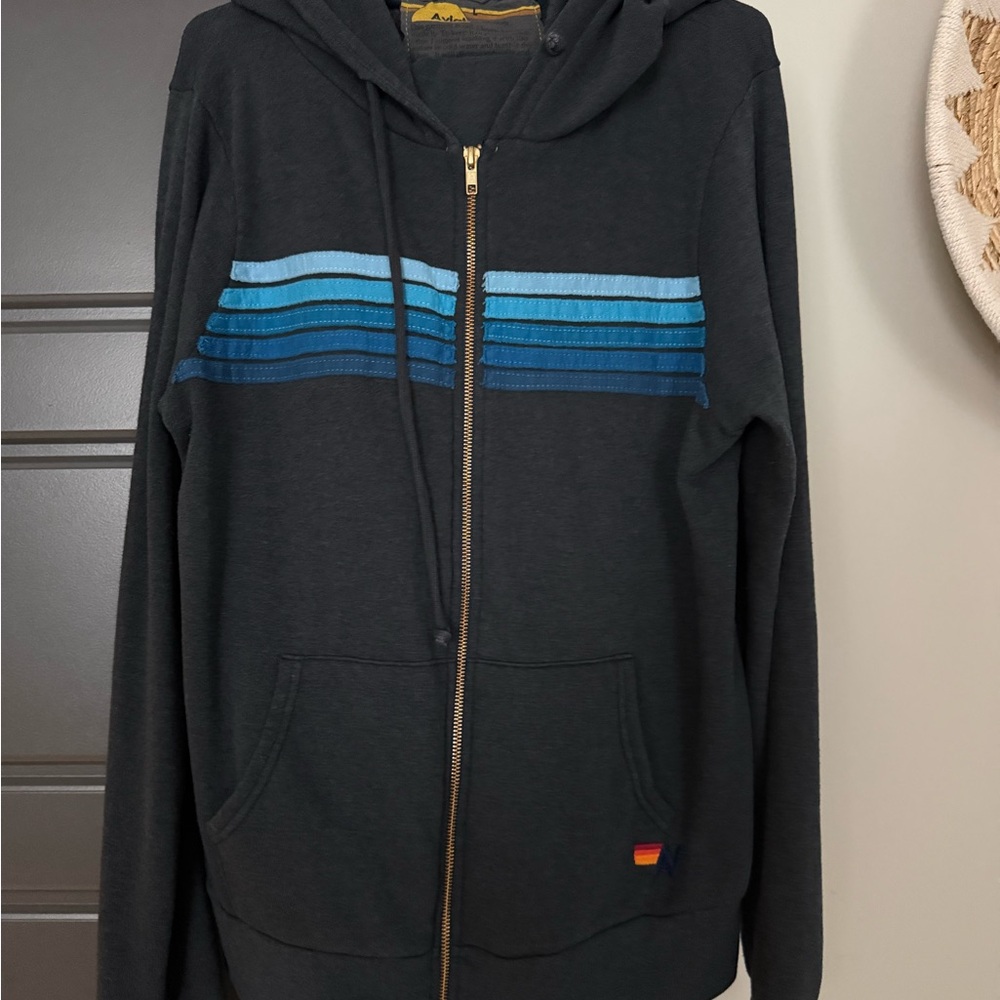 Aviator Nation Navy Blue Zip-Up Sweatshirt and Jogger Sweatpants
